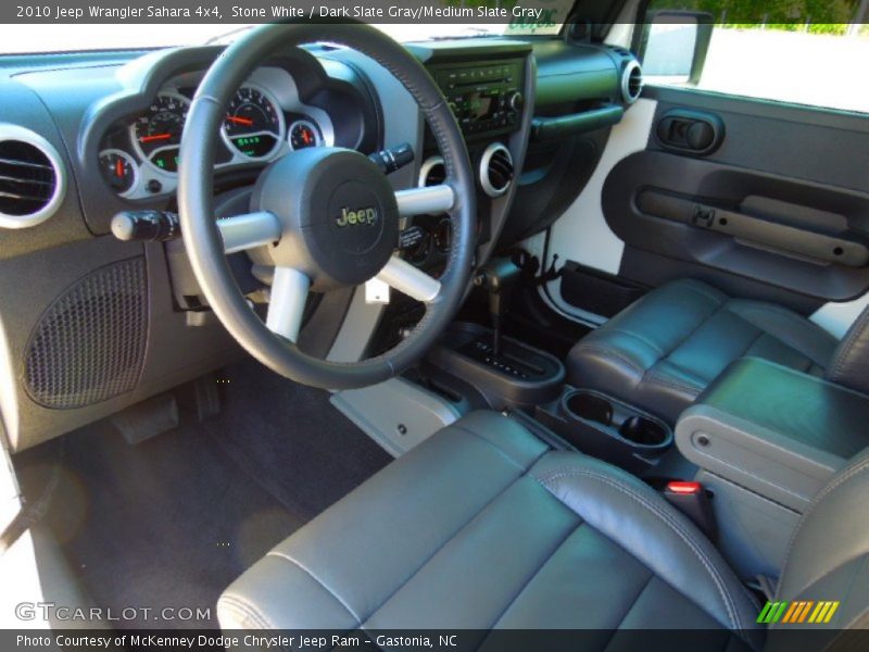 Stone White / Dark Slate Gray/Medium Slate Gray 2010 Jeep Wrangler Sahara 4x4