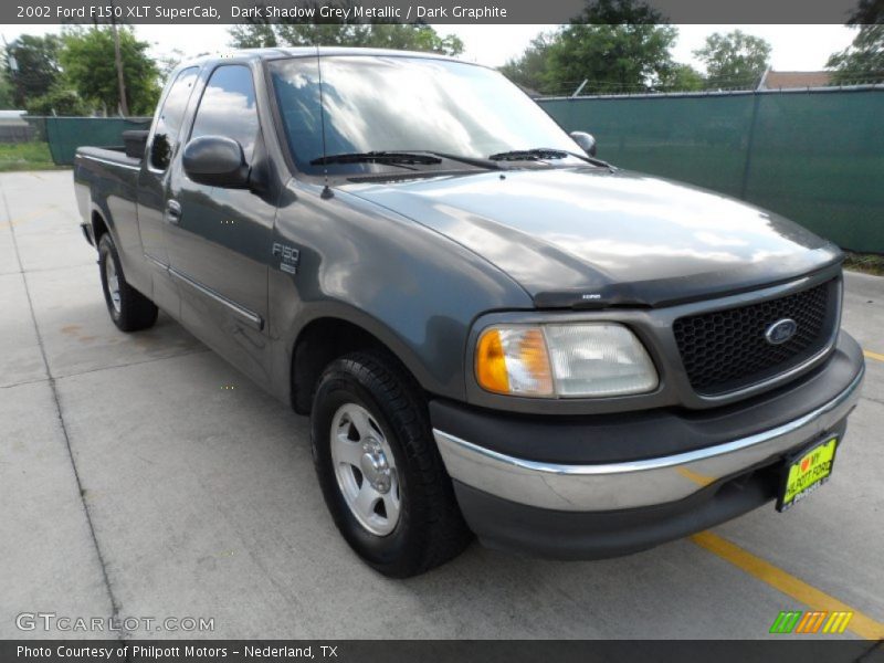 Dark Shadow Grey Metallic / Dark Graphite 2002 Ford F150 XLT SuperCab