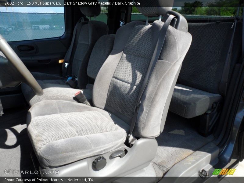 Dark Shadow Grey Metallic / Dark Graphite 2002 Ford F150 XLT SuperCab