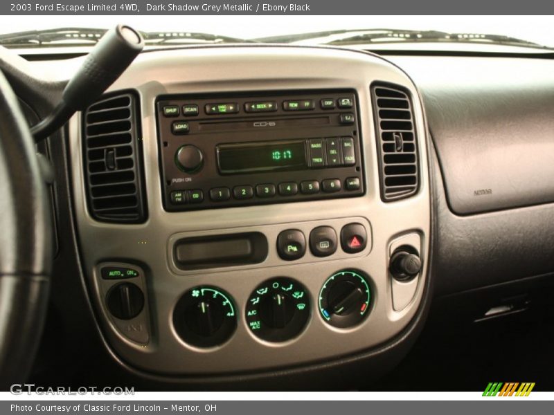 Dark Shadow Grey Metallic / Ebony Black 2003 Ford Escape Limited 4WD