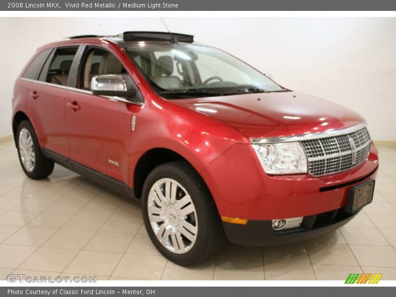 Vivid Red Metallic / Medium Light Stone 2008 Lincoln MKX