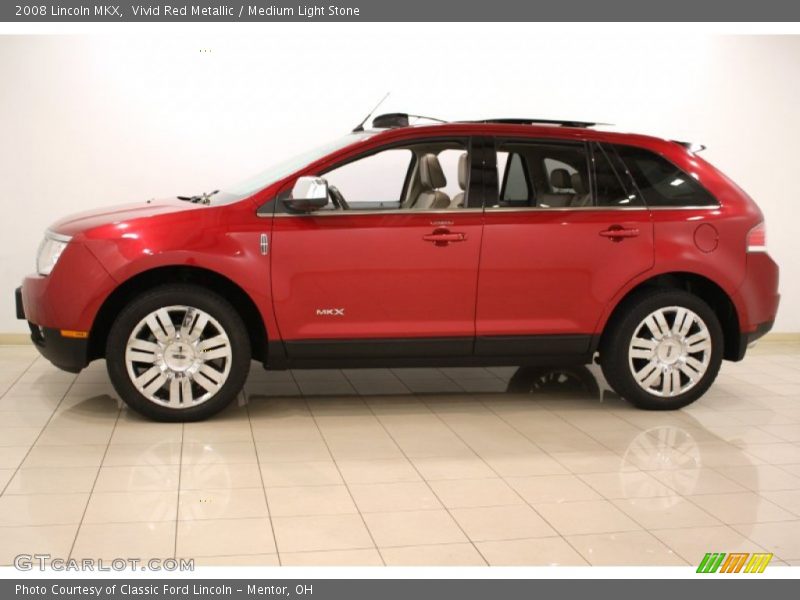 Vivid Red Metallic / Medium Light Stone 2008 Lincoln MKX