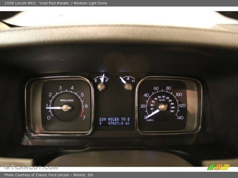 Vivid Red Metallic / Medium Light Stone 2008 Lincoln MKX