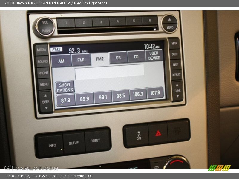 Vivid Red Metallic / Medium Light Stone 2008 Lincoln MKX