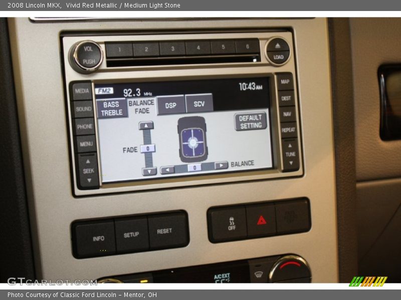 Vivid Red Metallic / Medium Light Stone 2008 Lincoln MKX