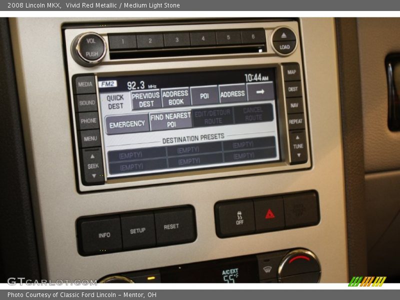 Vivid Red Metallic / Medium Light Stone 2008 Lincoln MKX