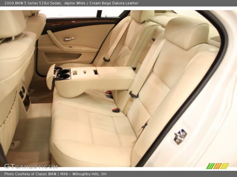 Alpine White / Cream Beige Dakota Leather 2009 BMW 5 Series 528xi Sedan