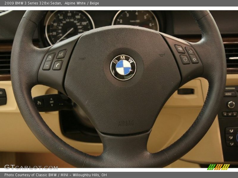 Alpine White / Beige 2009 BMW 3 Series 328xi Sedan