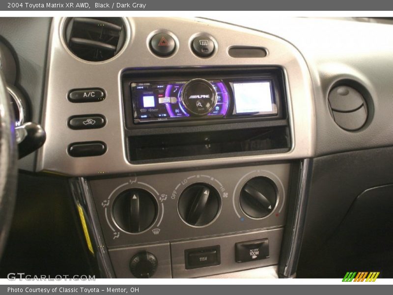 Controls of 2004 Matrix XR AWD