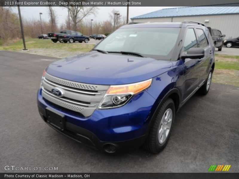 Deep Impact Blue Metallic / Medium Light Stone 2013 Ford Explorer EcoBoost