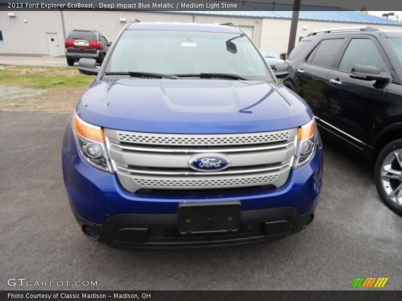Deep Impact Blue Metallic / Medium Light Stone 2013 Ford Explorer EcoBoost