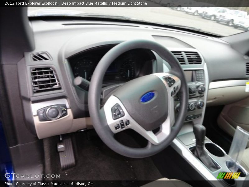 Deep Impact Blue Metallic / Medium Light Stone 2013 Ford Explorer EcoBoost