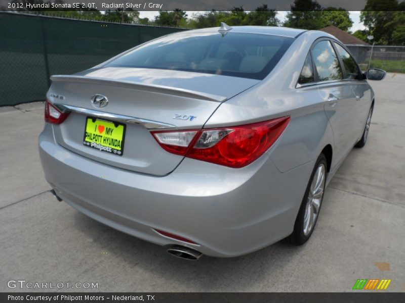 Radiant Silver / Gray 2012 Hyundai Sonata SE 2.0T