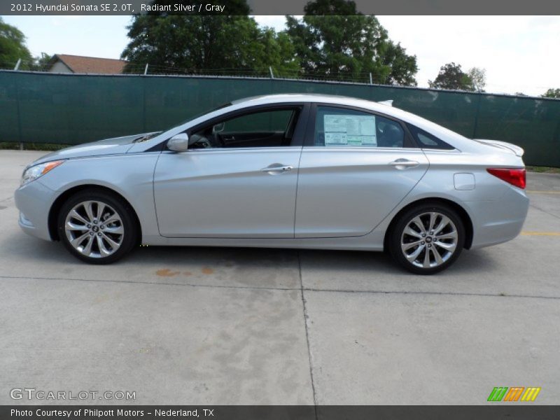 Radiant Silver / Gray 2012 Hyundai Sonata SE 2.0T