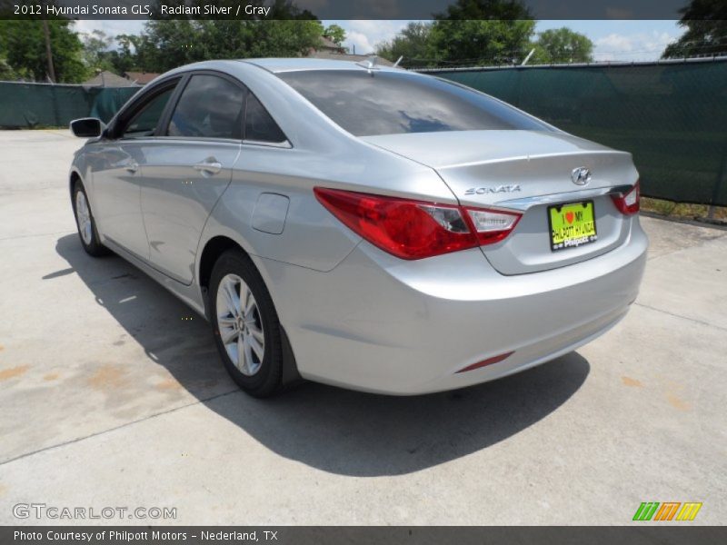 Radiant Silver / Gray 2012 Hyundai Sonata GLS