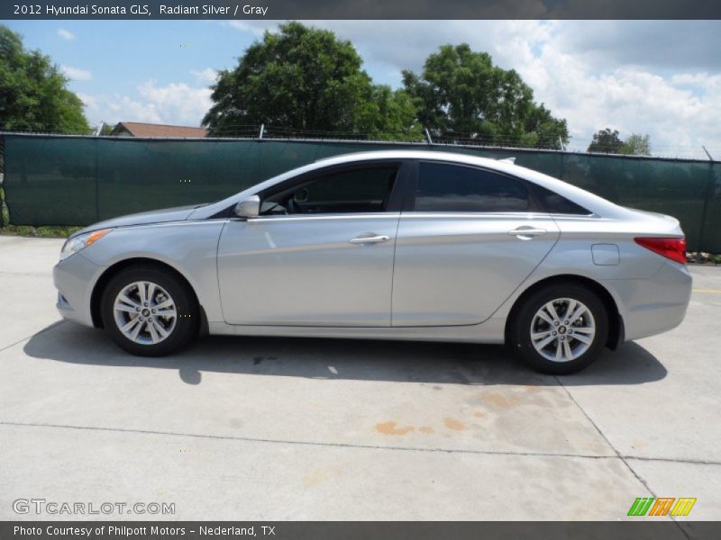 Radiant Silver / Gray 2012 Hyundai Sonata GLS