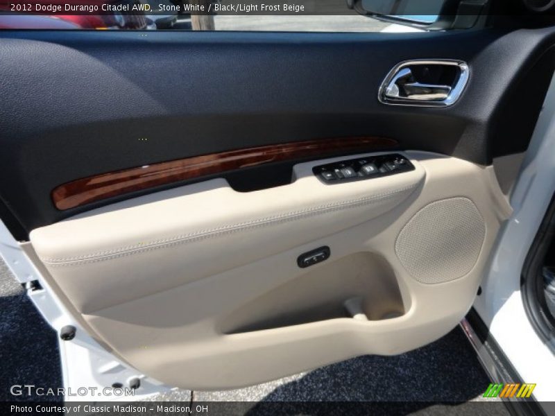 Stone White / Black/Light Frost Beige 2012 Dodge Durango Citadel AWD