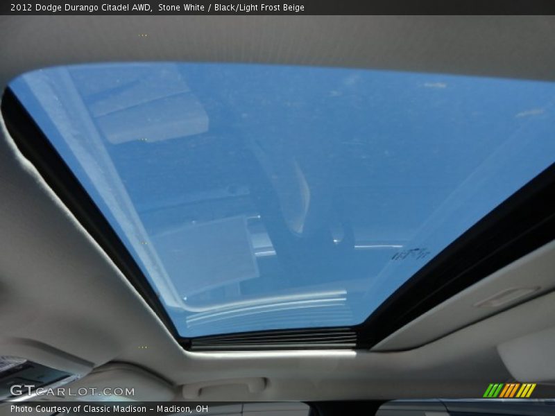 Stone White / Black/Light Frost Beige 2012 Dodge Durango Citadel AWD
