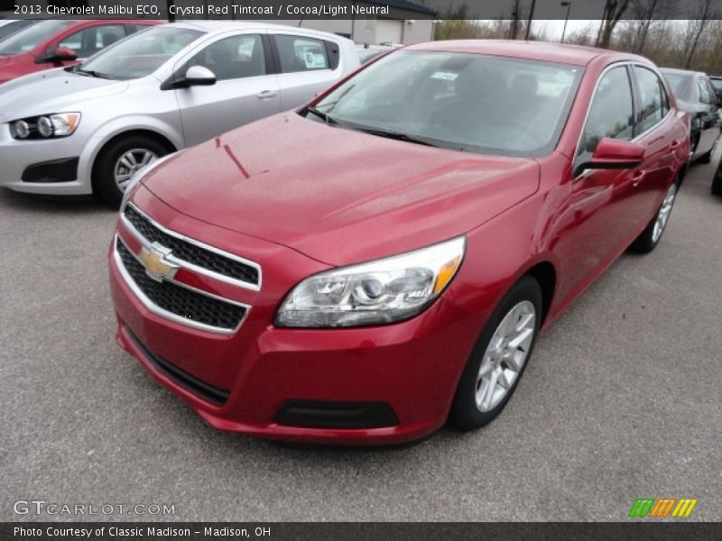 Crystal Red Tintcoat / Cocoa/Light Neutral 2013 Chevrolet Malibu ECO