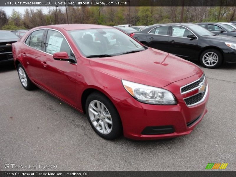 Crystal Red Tintcoat / Cocoa/Light Neutral 2013 Chevrolet Malibu ECO