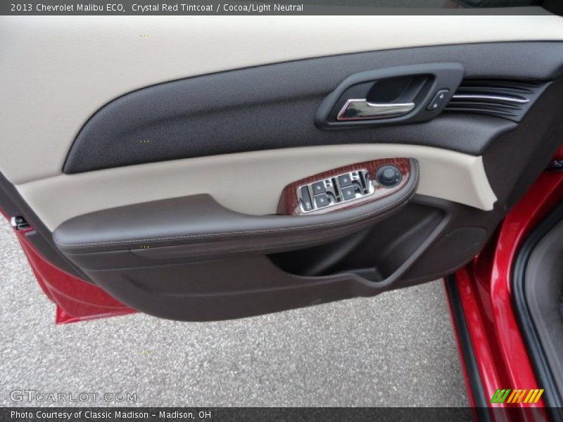 Crystal Red Tintcoat / Cocoa/Light Neutral 2013 Chevrolet Malibu ECO