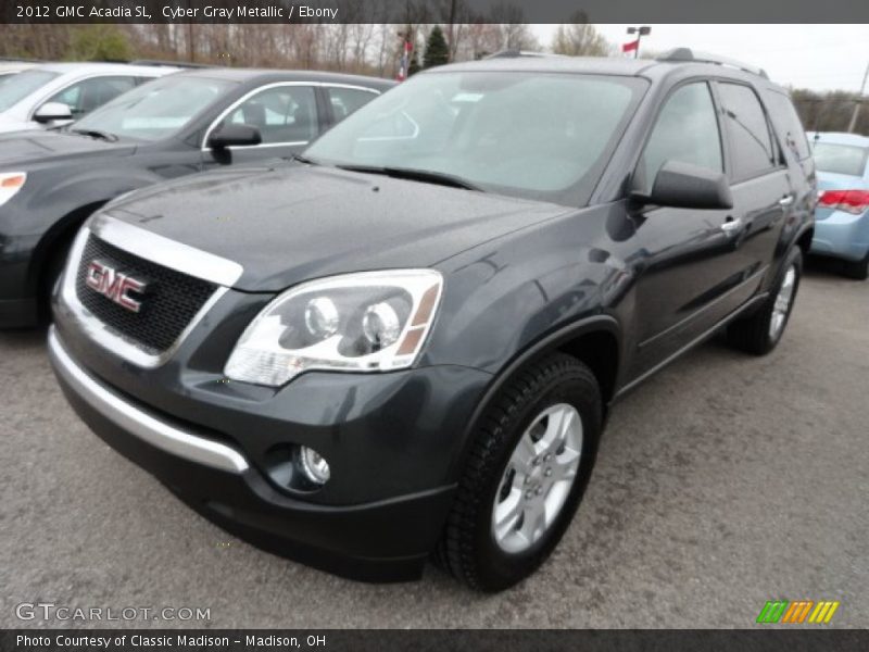 Cyber Gray Metallic / Ebony 2012 GMC Acadia SL