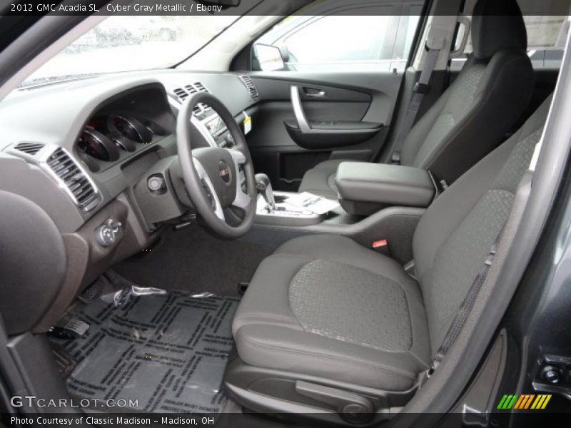 Cyber Gray Metallic / Ebony 2012 GMC Acadia SL