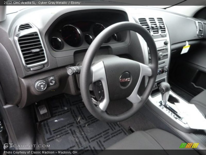 Cyber Gray Metallic / Ebony 2012 GMC Acadia SL