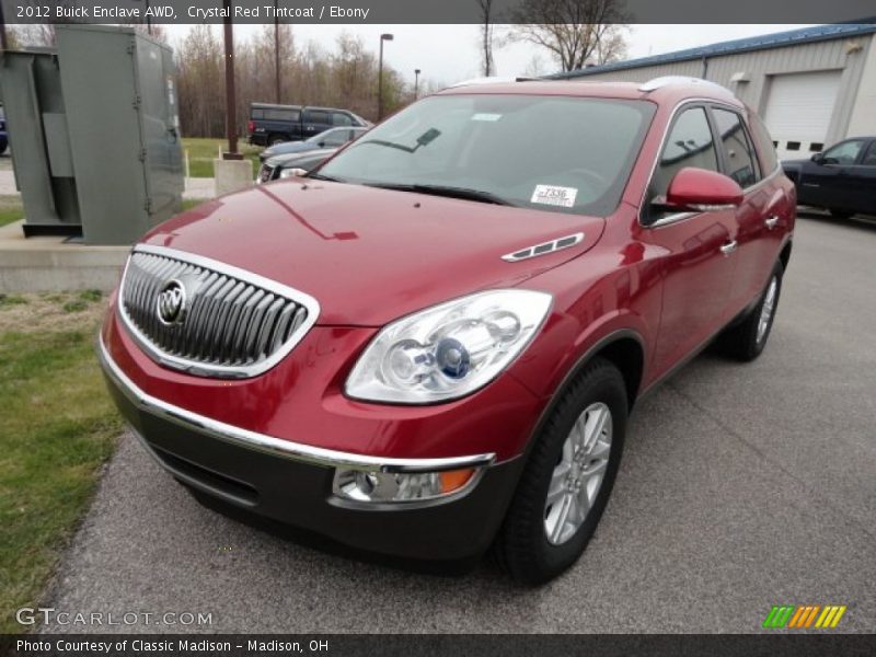 Crystal Red Tintcoat / Ebony 2012 Buick Enclave AWD