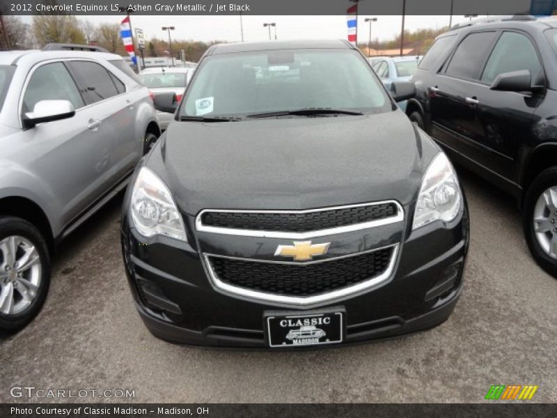 Ashen Gray Metallic / Jet Black 2012 Chevrolet Equinox LS
