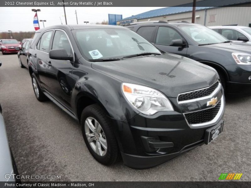 Ashen Gray Metallic / Jet Black 2012 Chevrolet Equinox LS
