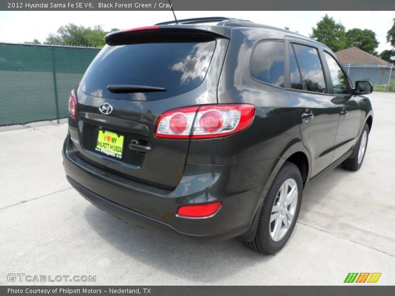Black Forest Green / Gray 2012 Hyundai Santa Fe SE V6
