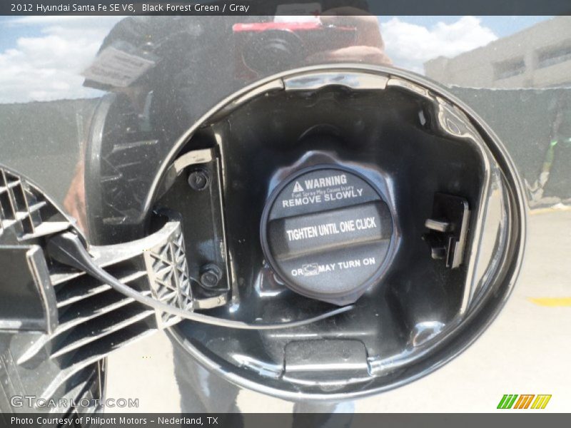 Black Forest Green / Gray 2012 Hyundai Santa Fe SE V6