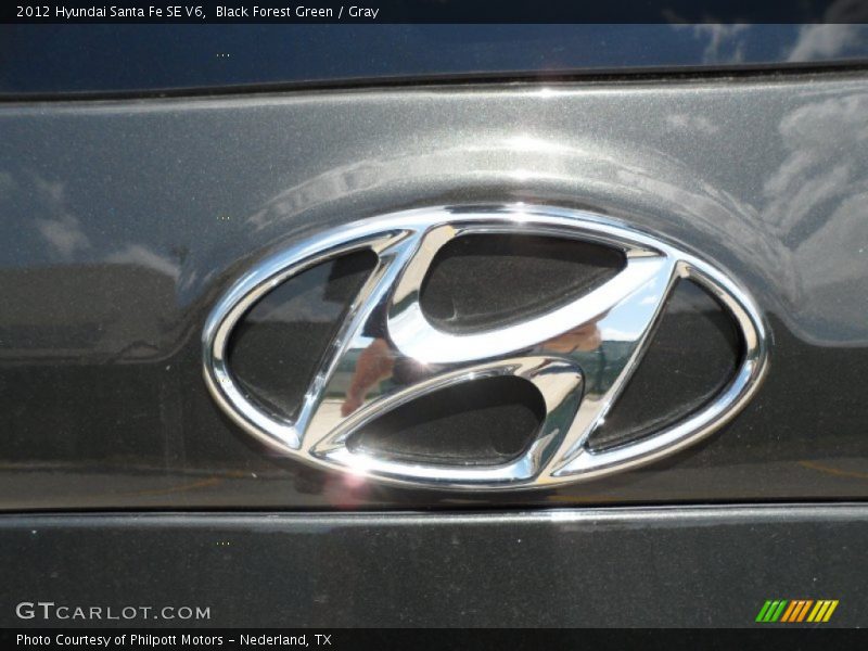 Black Forest Green / Gray 2012 Hyundai Santa Fe SE V6