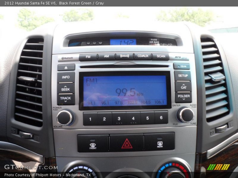 Black Forest Green / Gray 2012 Hyundai Santa Fe SE V6