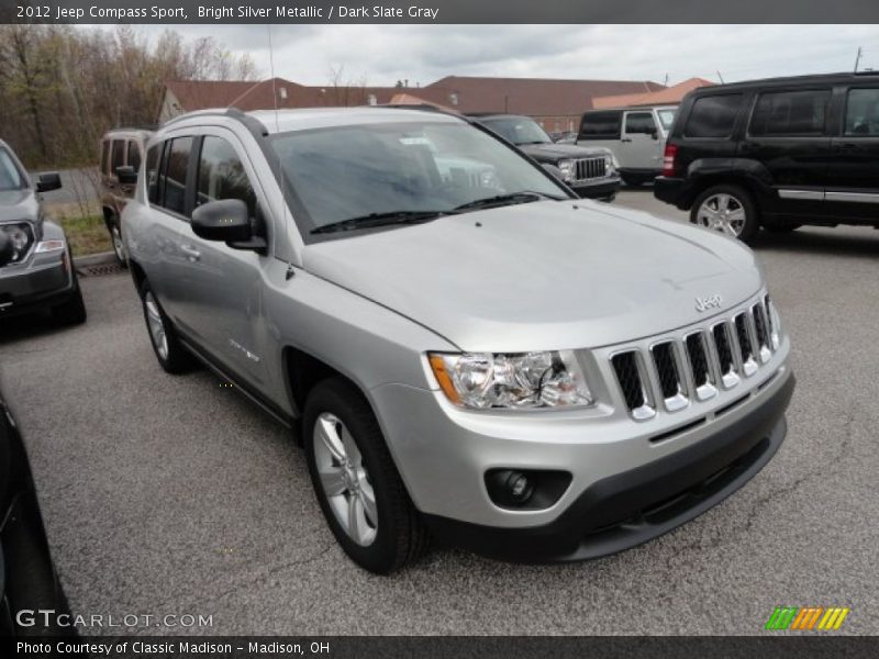 Bright Silver Metallic / Dark Slate Gray 2012 Jeep Compass Sport
