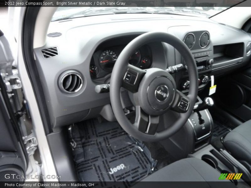 Bright Silver Metallic / Dark Slate Gray 2012 Jeep Compass Sport