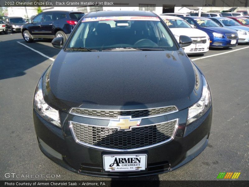 Black Granite Metallic / Jet Black 2012 Chevrolet Cruze Eco