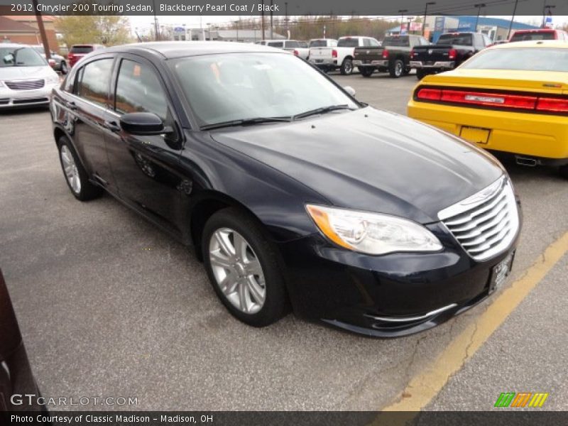 Blackberry Pearl Coat / Black 2012 Chrysler 200 Touring Sedan