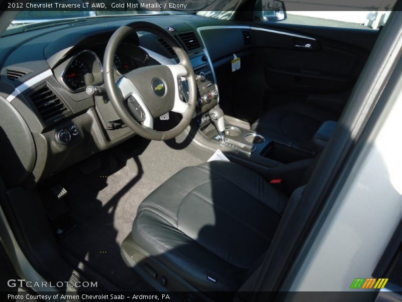 Gold Mist Metallic / Ebony 2012 Chevrolet Traverse LT AWD