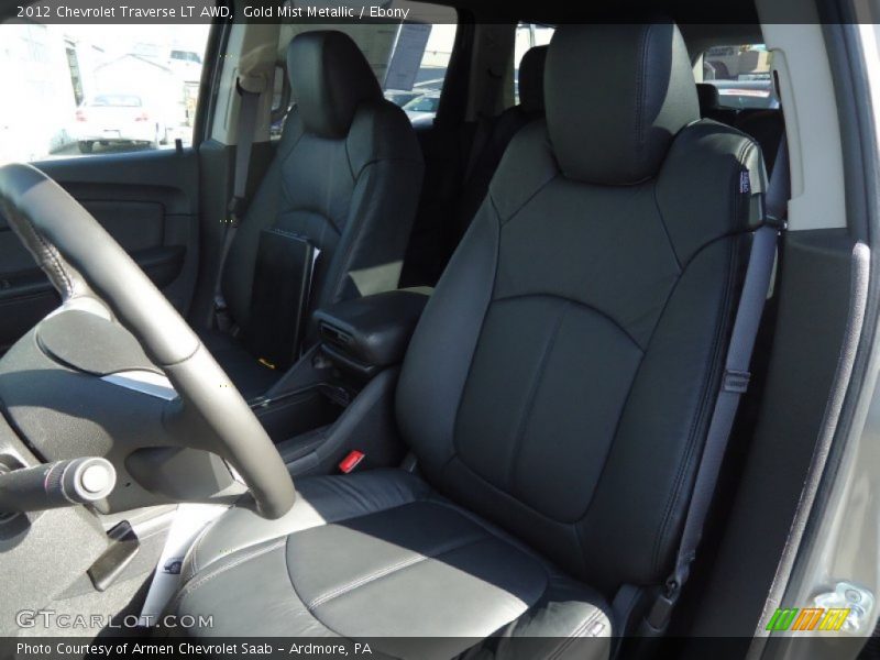 Gold Mist Metallic / Ebony 2012 Chevrolet Traverse LT AWD
