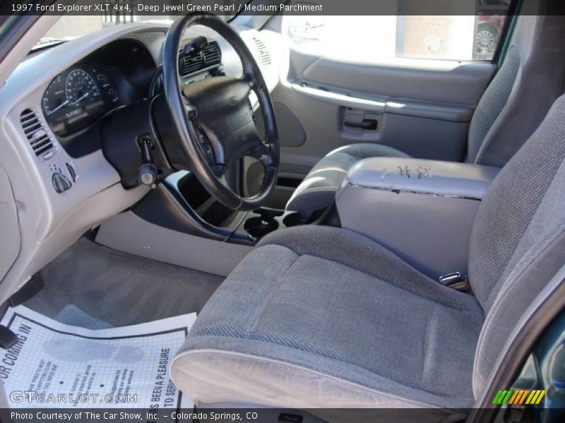 Deep Jewel Green Pearl / Medium Parchment 1997 Ford Explorer XLT 4x4