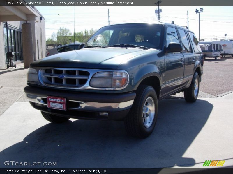 Deep Jewel Green Pearl / Medium Parchment 1997 Ford Explorer XLT 4x4