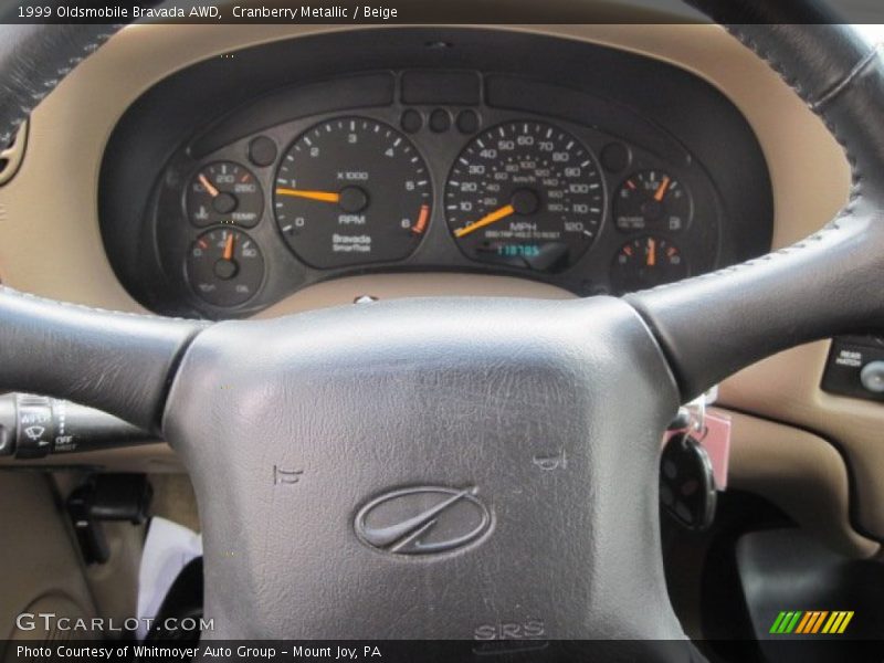 Cranberry Metallic / Beige 1999 Oldsmobile Bravada AWD