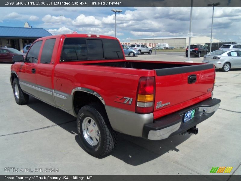 Fire Red / Pewter 1999 GMC Sierra 1500 SLT Extended Cab 4x4