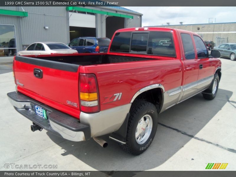 Fire Red / Pewter 1999 GMC Sierra 1500 SLT Extended Cab 4x4