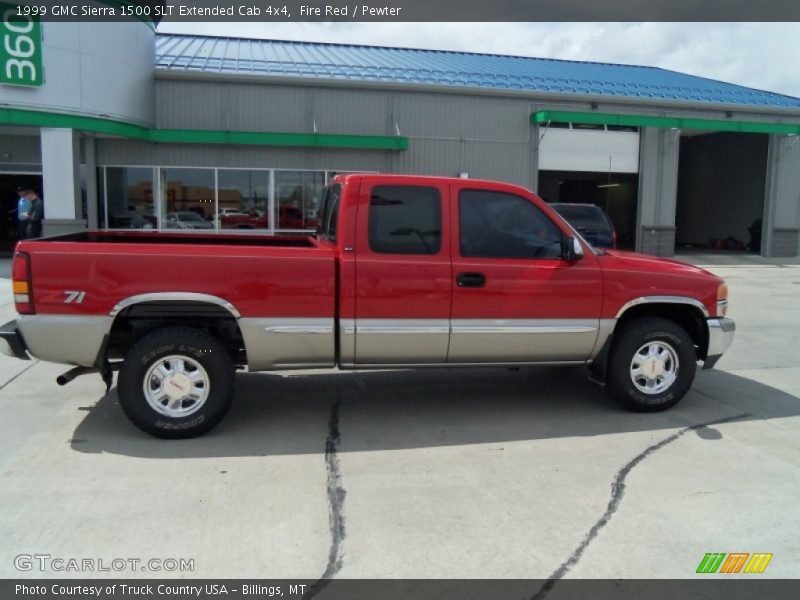 Fire Red / Pewter 1999 GMC Sierra 1500 SLT Extended Cab 4x4