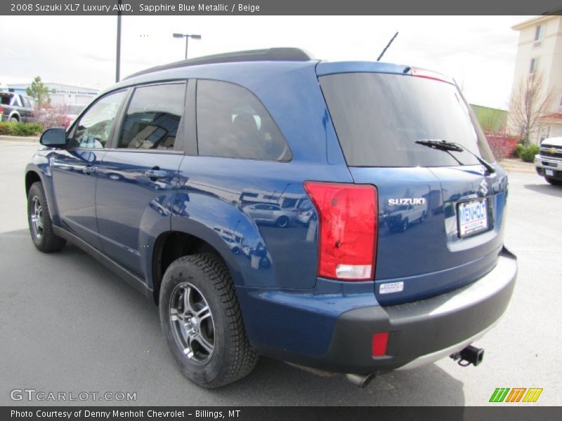 Sapphire Blue Metallic / Beige 2008 Suzuki XL7 Luxury AWD