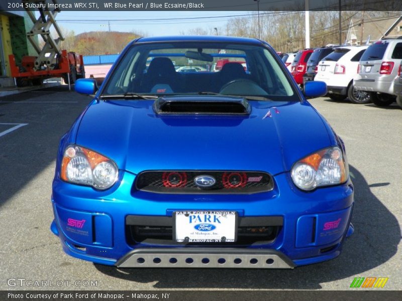 WR Blue Pearl / Blue Ecsaine/Black 2004 Subaru Impreza WRX STi