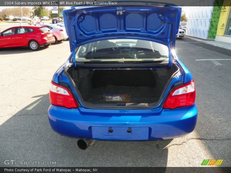 WR Blue Pearl / Blue Ecsaine/Black 2004 Subaru Impreza WRX STi